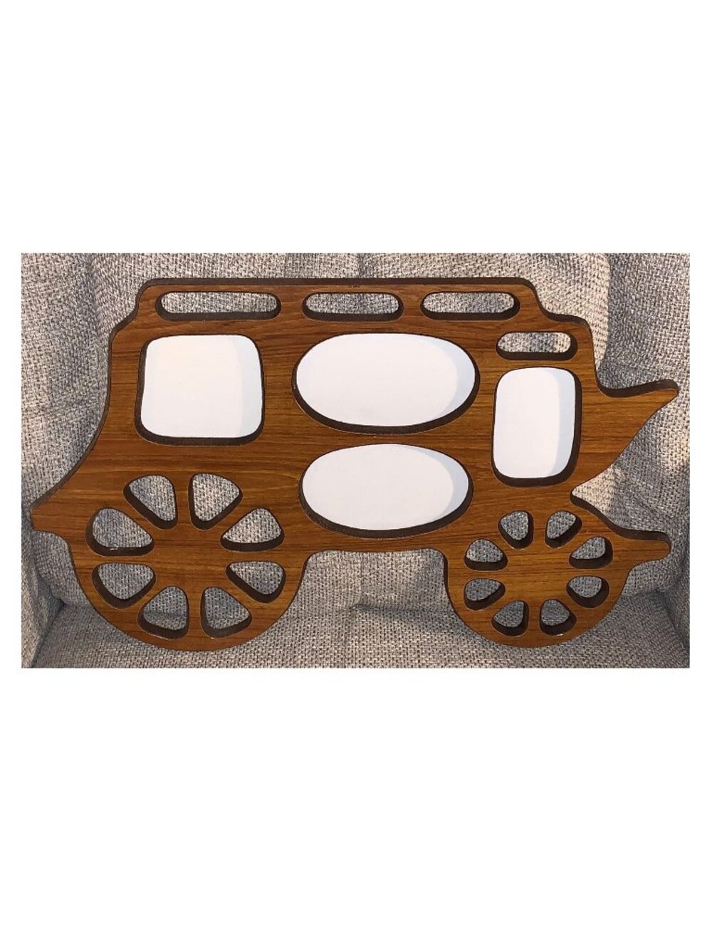 Carriage Wagon Wagonette Shaped Wooden Picture Frame (Holds 4) Made in Pakistan